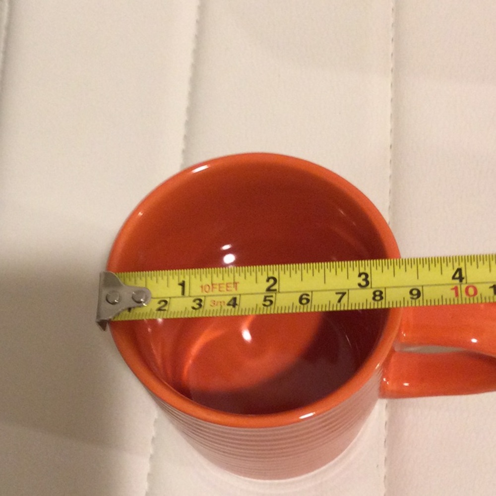 (2) NWT Orange Ceramic Royal Norfolk Mugs Set - Picture 6 of 8